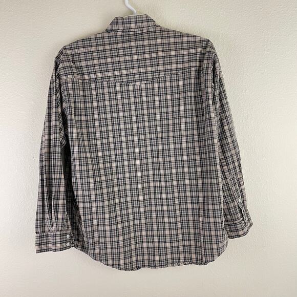 Carhartt Shirt Men's Large Tan Plaid Peral Snap Long Sleeve Button Front Outdoor - Picture 2 of 11